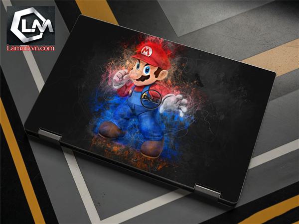 Ảnh đại diện sản phẩm Dán skin laptop mặt lưng và full phím Mario D319